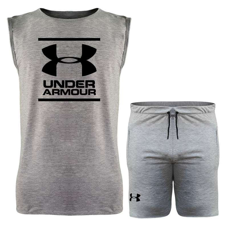 ست تاپ و شلوارک مردانه مدل 140136313 رنگ طوسی