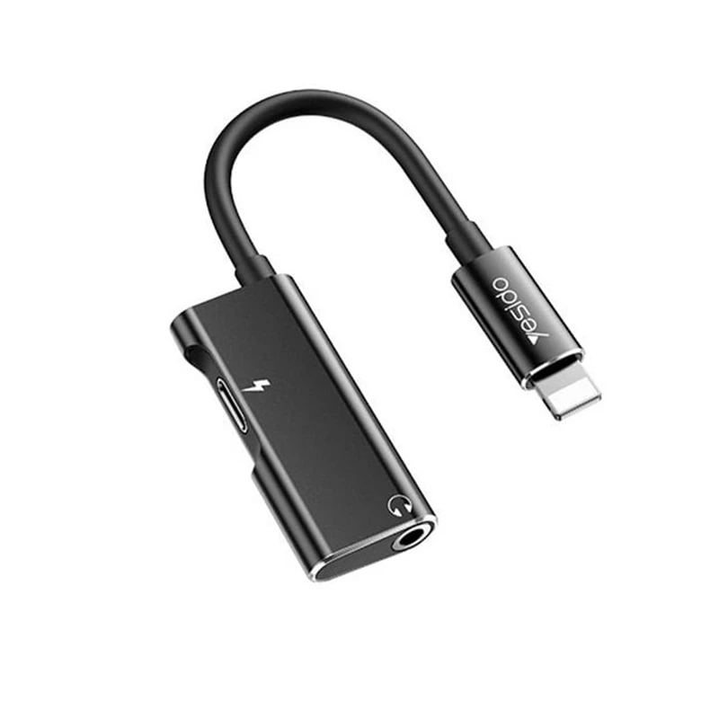 مبدل 1 به 2 لایتنینگ به جک 3.5 میلیمتری یسیدو مدل YAU11 