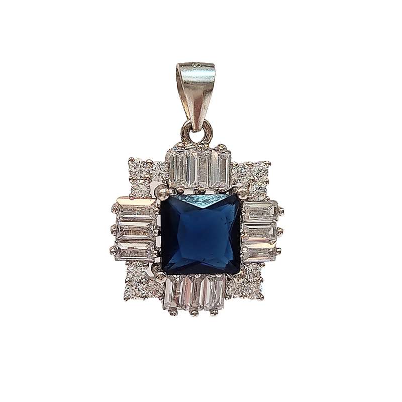 آویز گردنبند نقره زنانه مدل جواهری کد NG1884