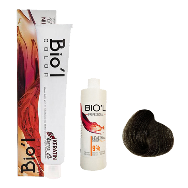 کیت رنگ مو بیول سری CHOCOLATE شماره 5.7 حجم 100 میلی لیتر رنگ زیتونی روشن 