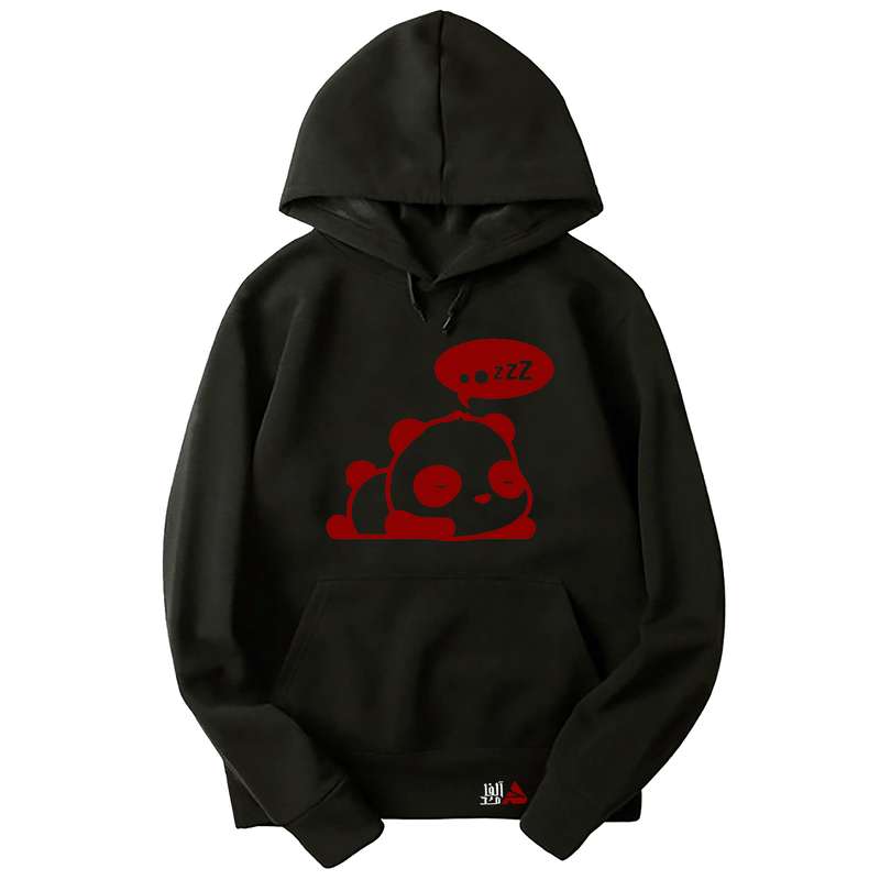 هودی دخترانه مدل پاندای خوابالو کد T02 رنگ نوک مدادی