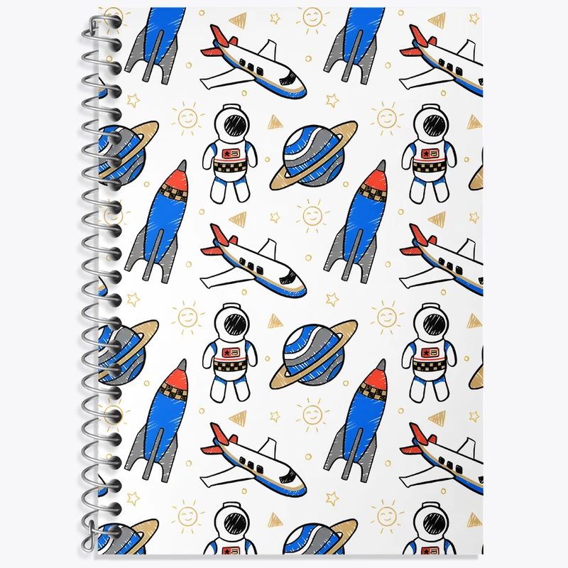 دفتر نت موسیقی 50 برگ خندالو طرح پترن فضایی و فضانورد کد N5609