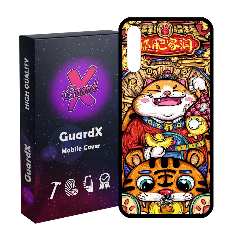 کاور گارد ایکس طرح گربه مدل Glass10440 مناسب برای گوشی موبایل سامسونگ Galaxy A30s/A50/A50s