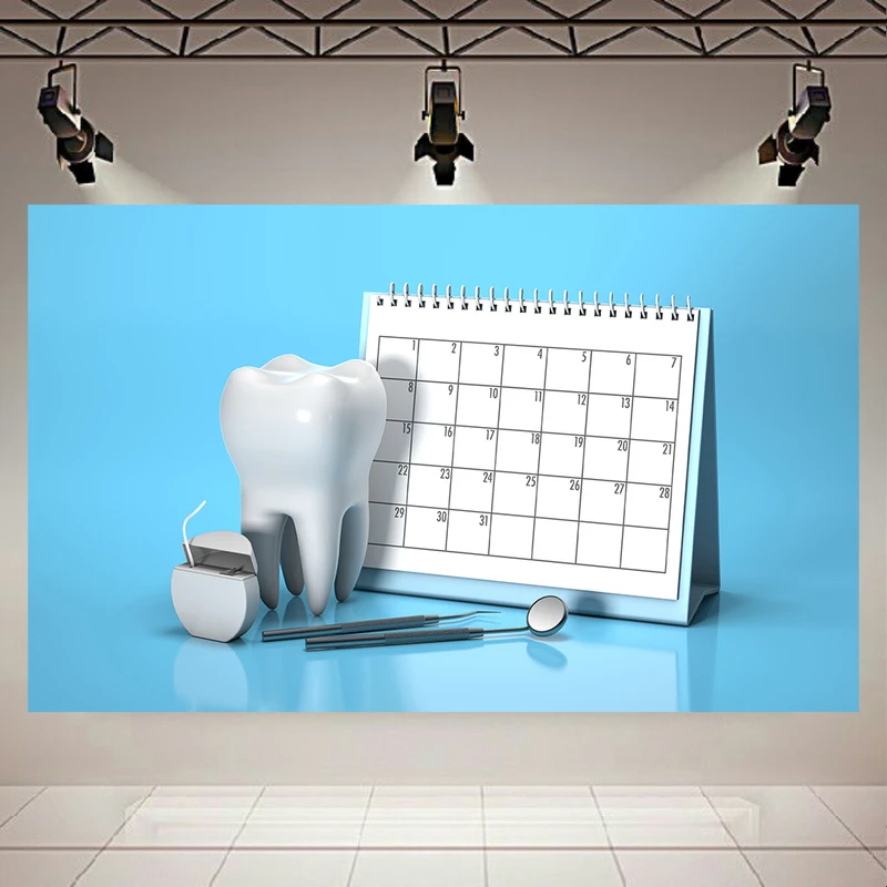 تابلو بوم طرح مخمل دندانپزشکی مدل تاریخ ملاقات کد AR305685