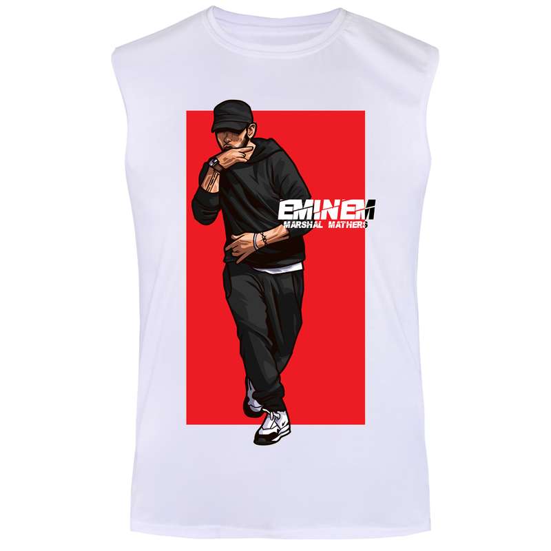 تاپ مردانه مدل EMINEM کد TOW12 رنگ سفید