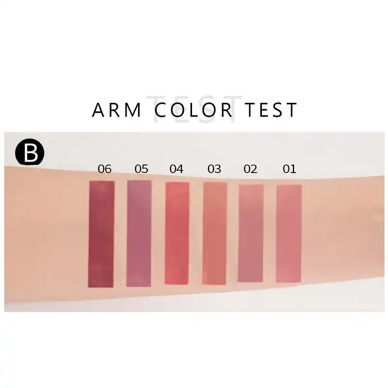 رژ لب مایع هندیان شماره B مجموعه 6 عددی