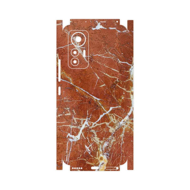 برچسب پوششی ماهوت مدل Red Marble-FullSkin مناسب برای گوشی موبایل شیائومی 12 Lite