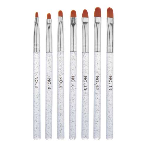 قلم موی کاشت ناخن مدل D1 مجموعه 7 عددی 