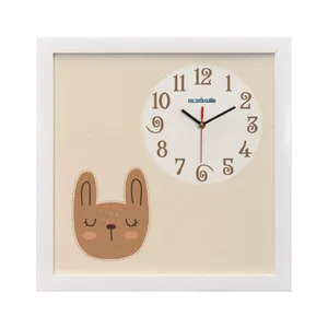 ساعت دیواری کودک مامز کیوتی مدل rabbit S-97
