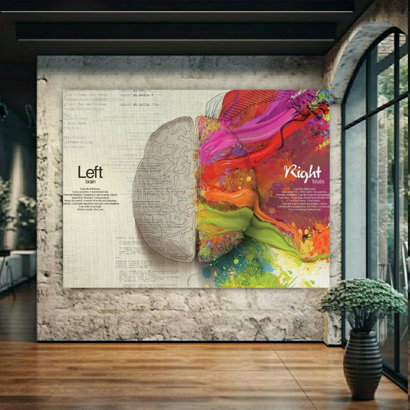 پوستر پارچه ای طرح ساختار مغز انسان کد FP3008