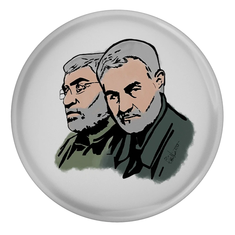 مگنت مدل S12627 طرح سردار شهید حاج قاسم سلیمانی و ابومهدی المهندس