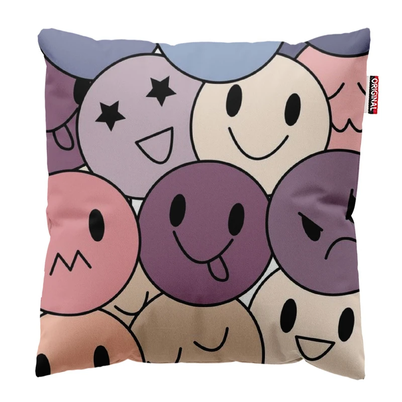  کوسن پاد آفرین طرح ایموجی کد 1864 سایز 30*30 سانتی متر