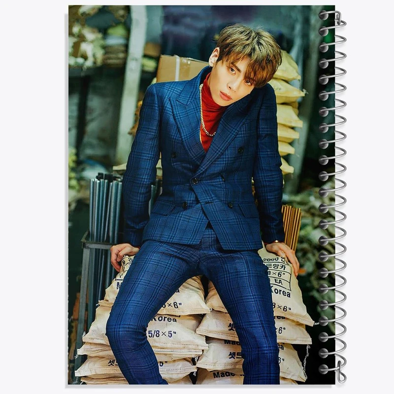 دفتر ژورنال نویسی 50 برگ خندالو مدل نقطه ای طرح جونگهیون گروه شاینی Shinee کد 12358