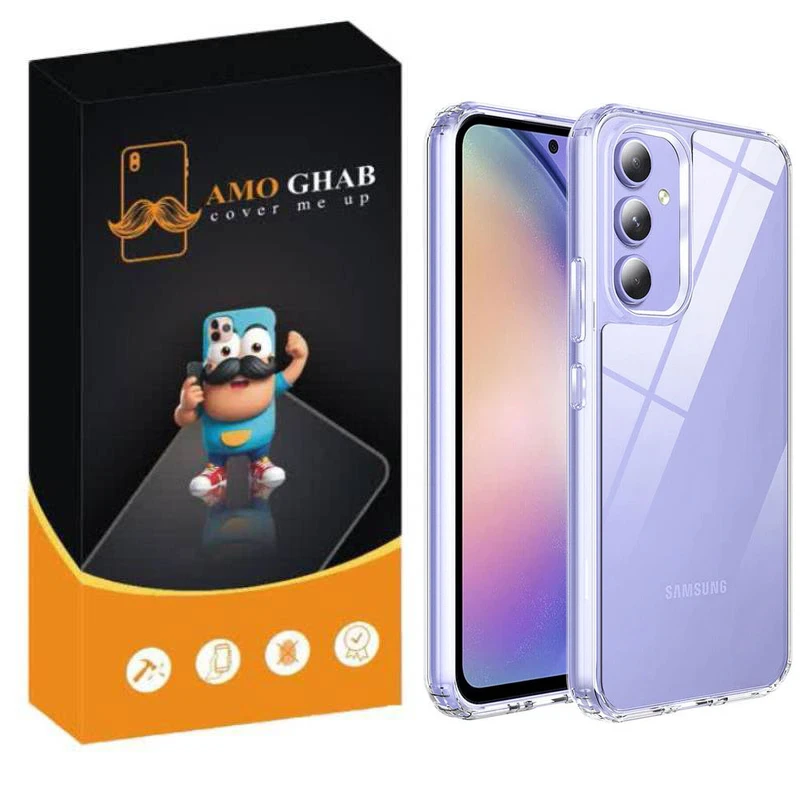 کاور عمو قاب مدل Crystal مناسب برای گوشی موبایل سامسونگ Galaxy A55