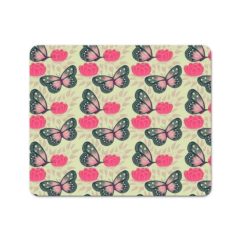  ماوس پد پاد آفرین طرح پروانه و گل کد 1074 سایز 19*24 سانتی متر