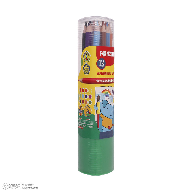 مداد آبرنگی 12 رنگ فونزل مدل kids