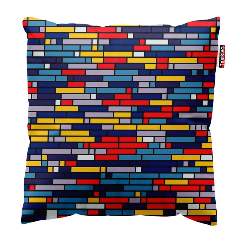  کوسن پاد آفرین طرح دیوار آجری کد 1328 سایز 30*30 سانتی متر