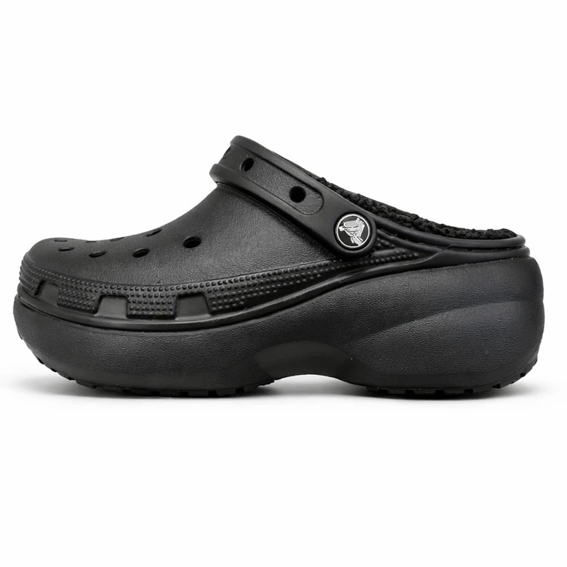 صندل زنانه کراکس مدل کلاسیک پلتفرم پشمی a1