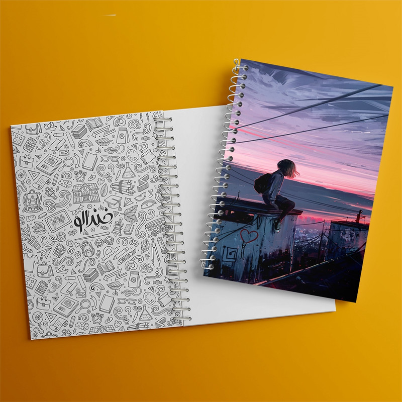 دفتر مشق 100 برگ خندالو طرح دخترانه کد F340