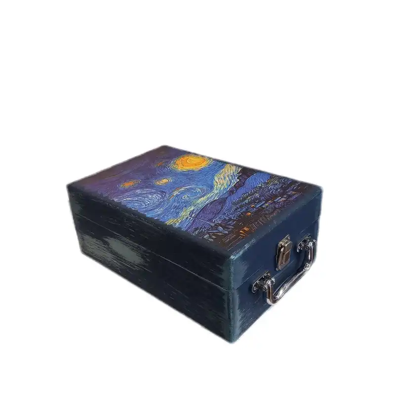 جعبه هدیه مدل چمدان طرح شب پرستاره ونگوک کد WSV0010