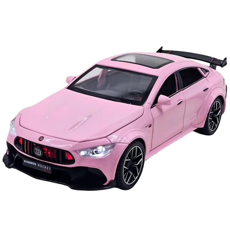 ماکت ماشین ناب سل مدل مرسدس بنز باراباس فلزی چراغدار موزیکال عقب کش Metal Benz Barbus rocket 900 with musical lights and pull-back scale1:24 naab001