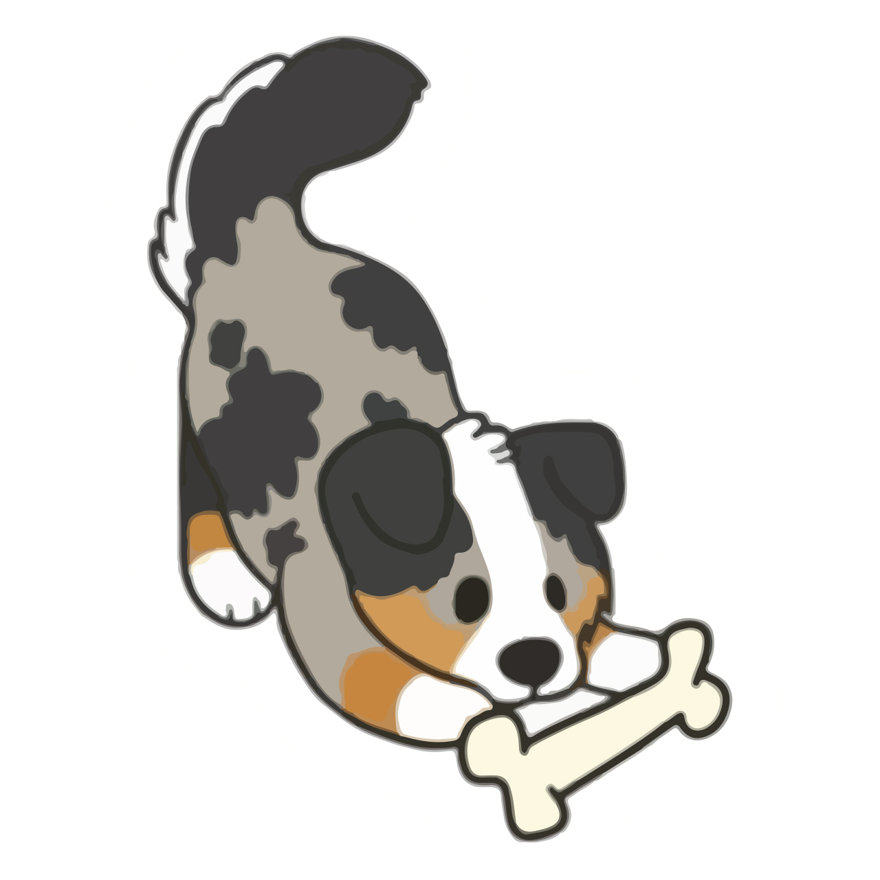 استیکر لپ تاپ طرح سگ کد 467