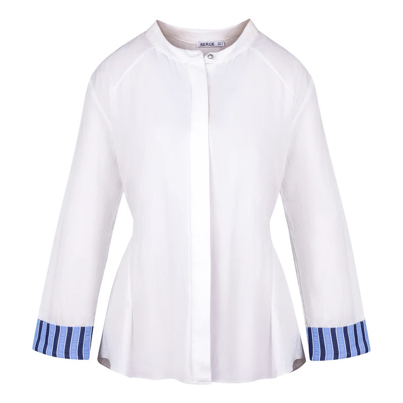 شومیز آستین بلند یقه گرد زنانه سرژه مدل 207384