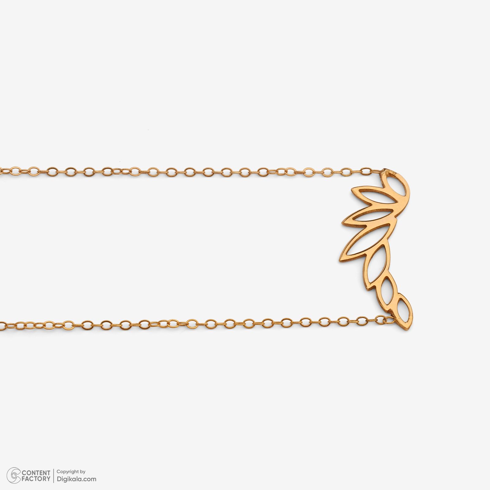 نیم ست طلا 18 عیار زنانه سایا گلد مدل شاخه 7 برگ ns3 -  - 9