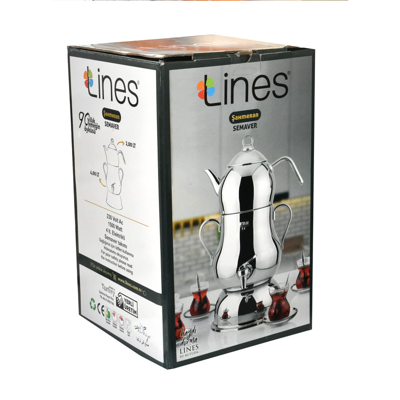 سماور برقی لینس مدل sahmeran گنجایش 4 لیتر