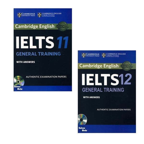 کتاب Cambridge IELTS 11_12 General اثر جمعی از نویسندگان انتشارات زبان مهر 2 جلدی کتاب Cambridge IELTS 11_12 General اثر جمعی از نویسندگان انتشارات زبان مهر 2 جلدی