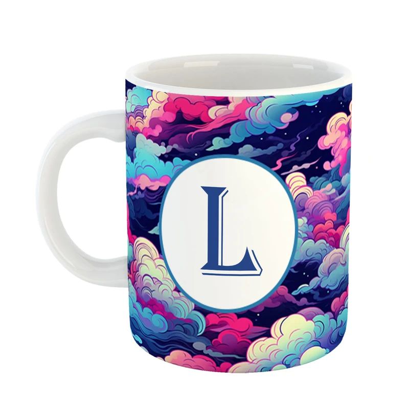 ماگ پاد افرین مدل فانتزی طرح حرف L کد 15