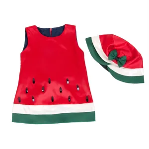 ست پیراهن و کلاه دخترانه مدل يلدا کد 0101