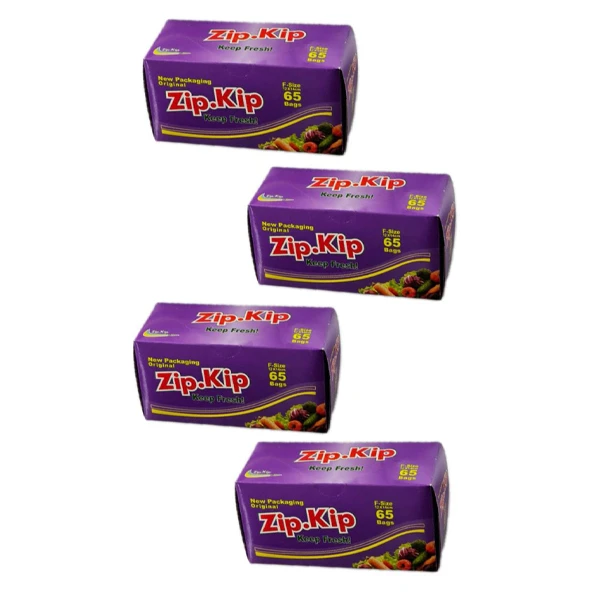 کیسه زیپ دار زیپ کیپ مدل F مجموعه 4 عددی