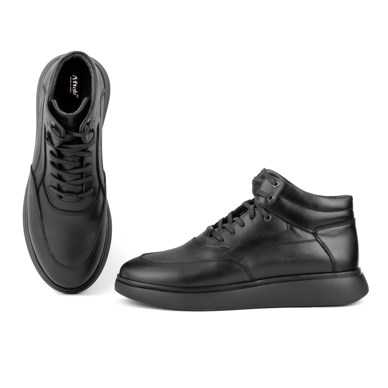 نیم بوت مردانه پاتن چرم آفتاب مدل فوکس - - 4