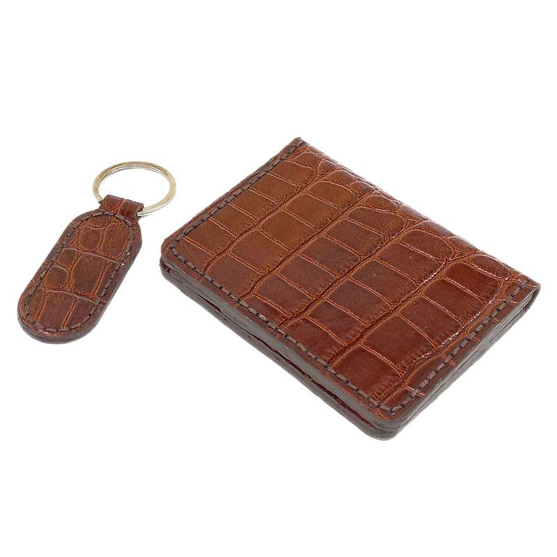 ست جاکارتی و جاکلیدی چرمی طرح روکو مدرن کد 135