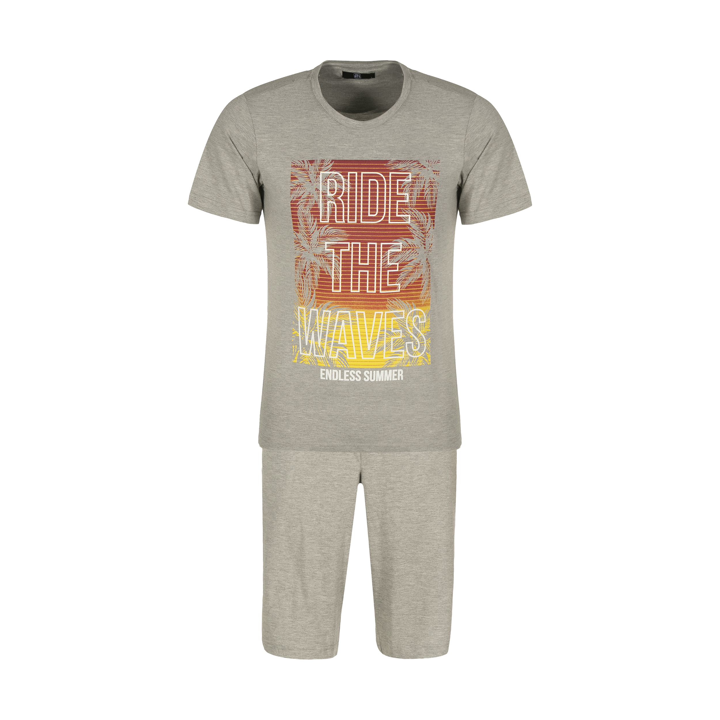 ست تی شرت و شلوارک راحتی مردانه جامه پوش آرا مدل 4021018323-91