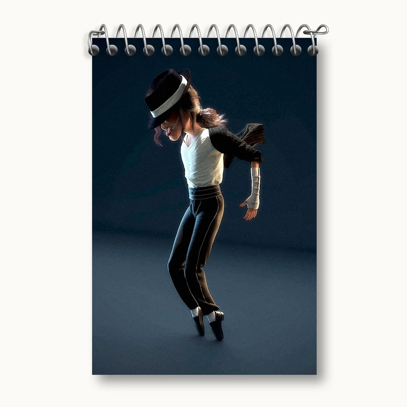 دفتر یادداشت 50 برگ خندالو مدل مایکل جکسون (Michael Jackson) کد F185