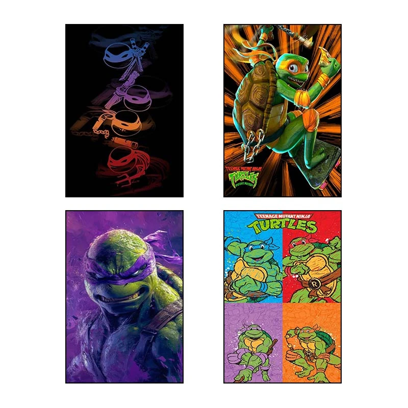 تابلو شاسي کارنيکا طرح لاک‌پشت‌های نینجا Teenage Mutant Ninja Turtles کد 68543 مجموعه 4 عددی