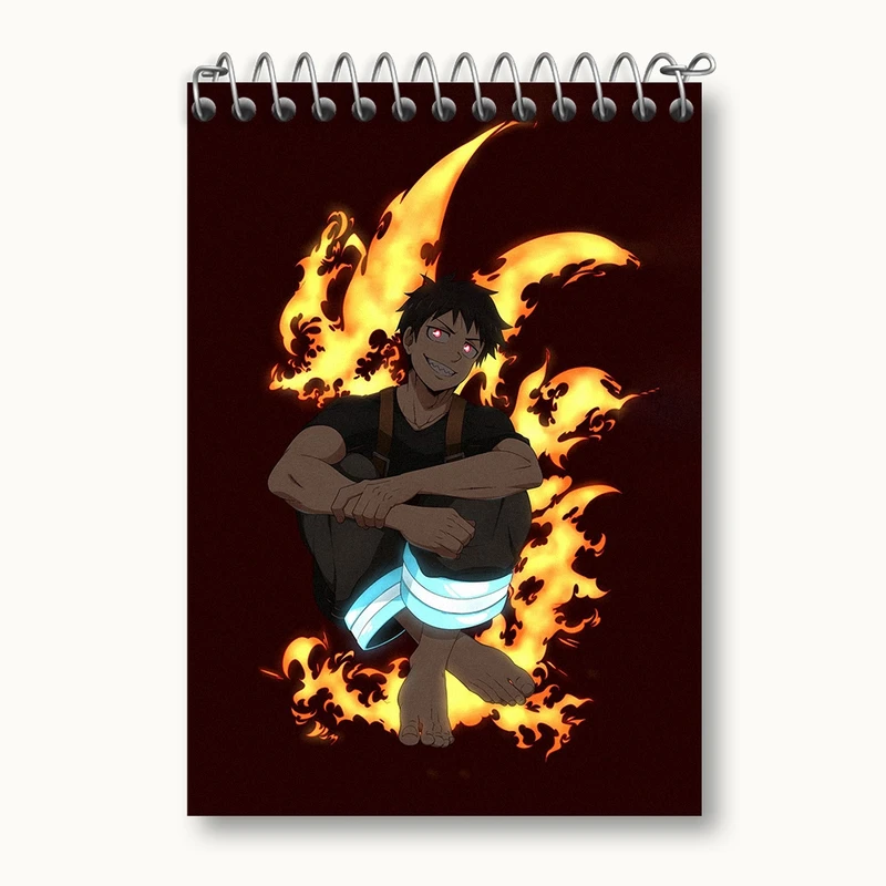 دفتر یادداشت 50 برگ خندالو مدل شینرا انیمه نیروی آتش کد 32238