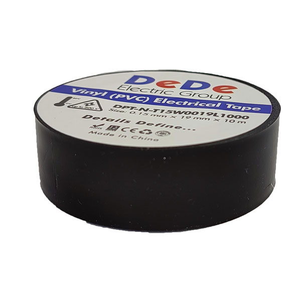 چسب برق ده ده الکتریک گروپ مدل DPT-N-T15W0019L1000-BK مجموعه 10 عددی چسب برق ده ده الکتریک گروپ مدل DPT-N-T15W0019L1000-BK مجموعه 10 عددی