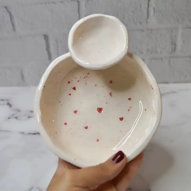 ظرف سرامیکی طرح قلب