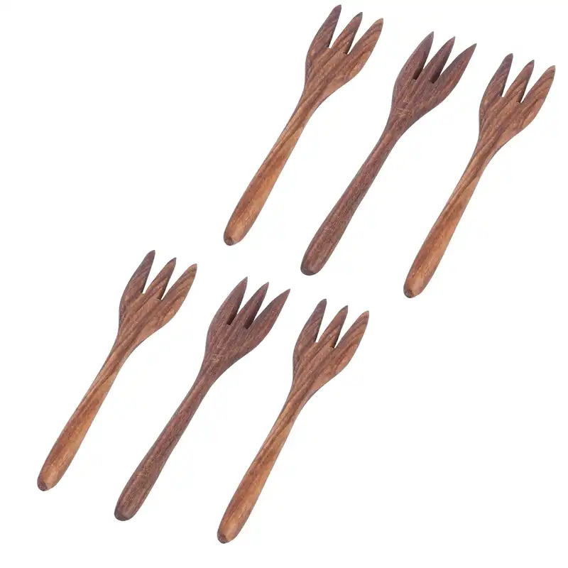 چنگال مدل چوبی کد 01 مجموعه 6عددی