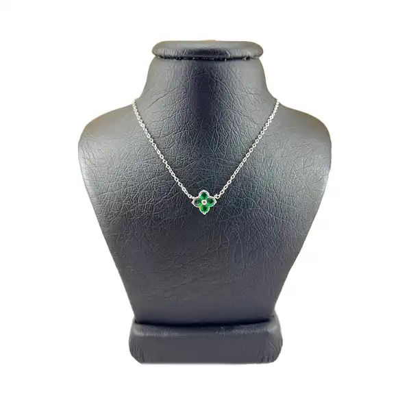 گردنبند نقره زنانه مدل اسپرت مجلسی تمام سنگ کد 54542102