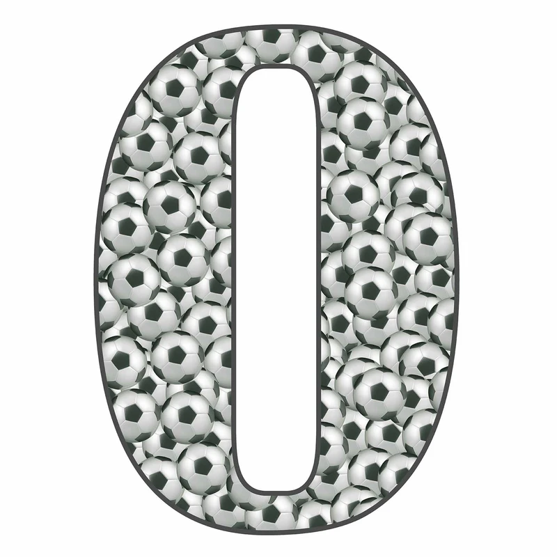 استند رومیزی تولد مدل عدد 0 طرح فوتبال کد 1323