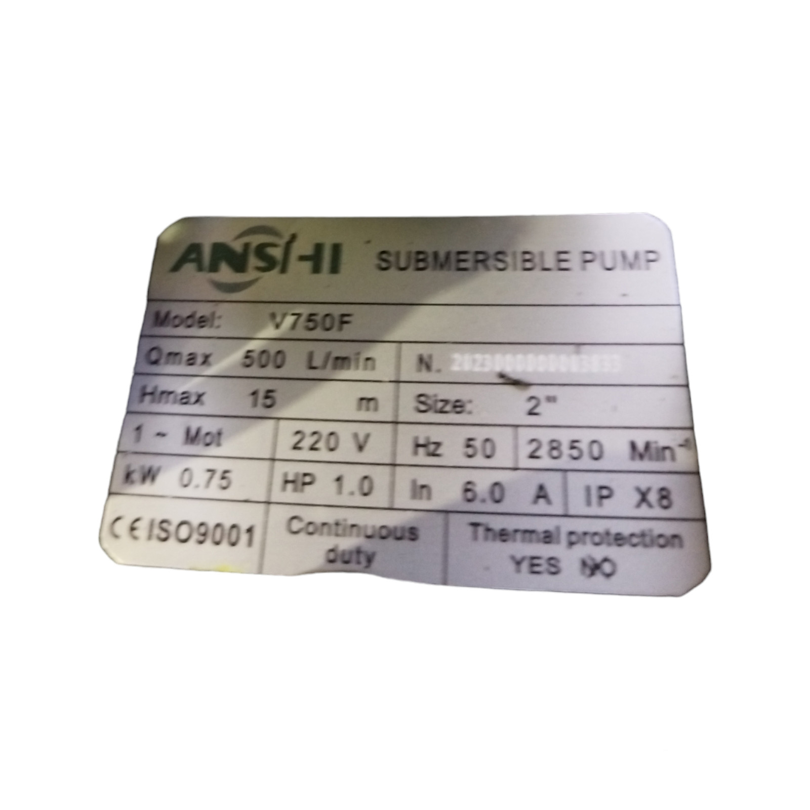 پمپ لجن کش آنشی مدل 2 اینچ کد 6-13-V750F پمپ لجن کش آنشی مدل 2 اینچ کد 6-13-V750F