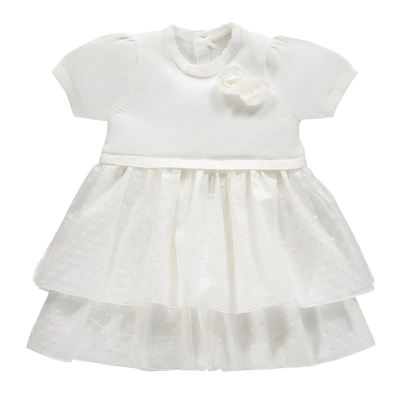 پیراهن آستین کوتاه یقه گرد دخترانه مدل Wh1