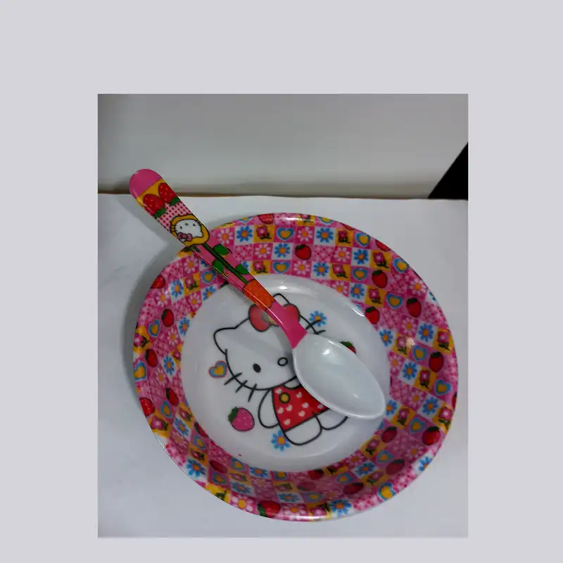 ست پیاله و قاشق کودک طرح کیتی