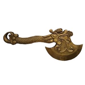 مجسمه برنزی مدل تبر اژدها طرح شعله در دهان کد CHINA 1