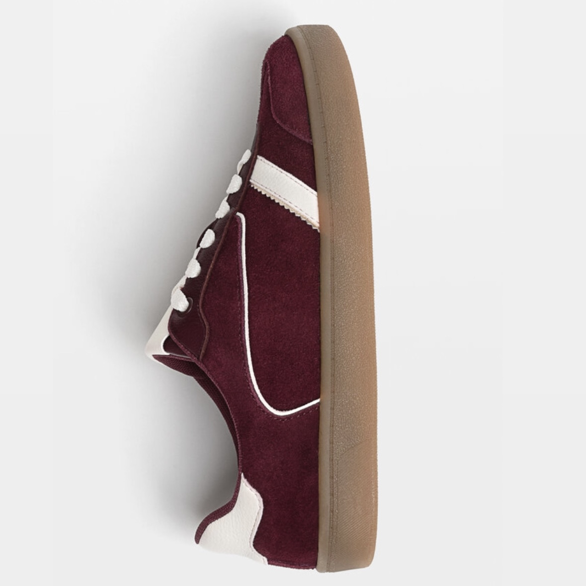 کفش روزمره زنانه استرادیواریوس مدل Leather trainers with pieces 2024