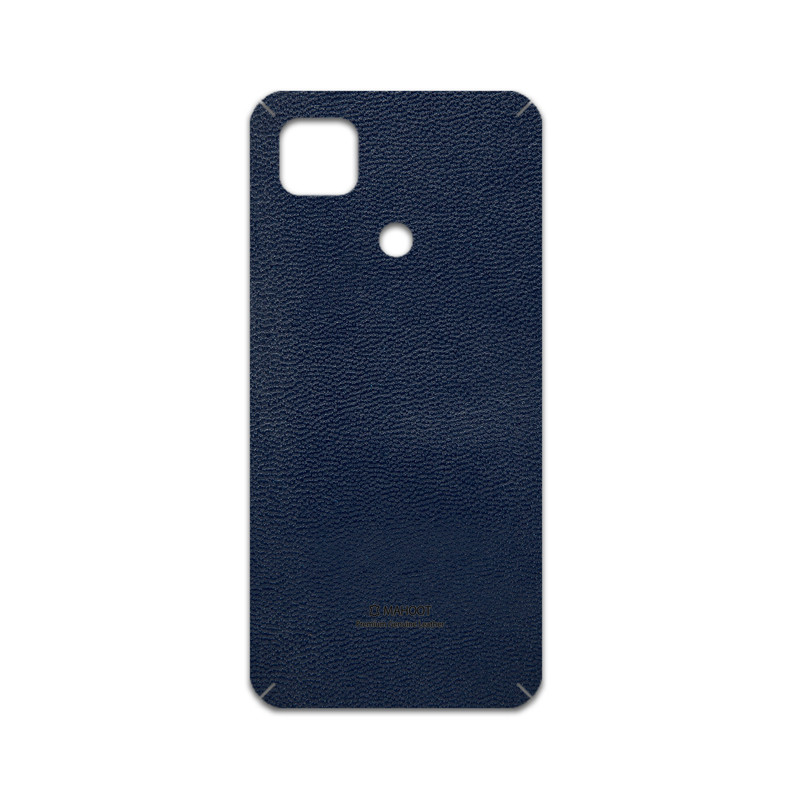 برچسب پوششی ماهوت مدل Deep-Blue-Leather مناسب برای گوشی موبایل شیائومی Redmi 9C NFC